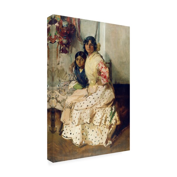 Jaoquin Sorolla 'Pepilla The Gypsy And Her Daughter' Canvas Art,12x19